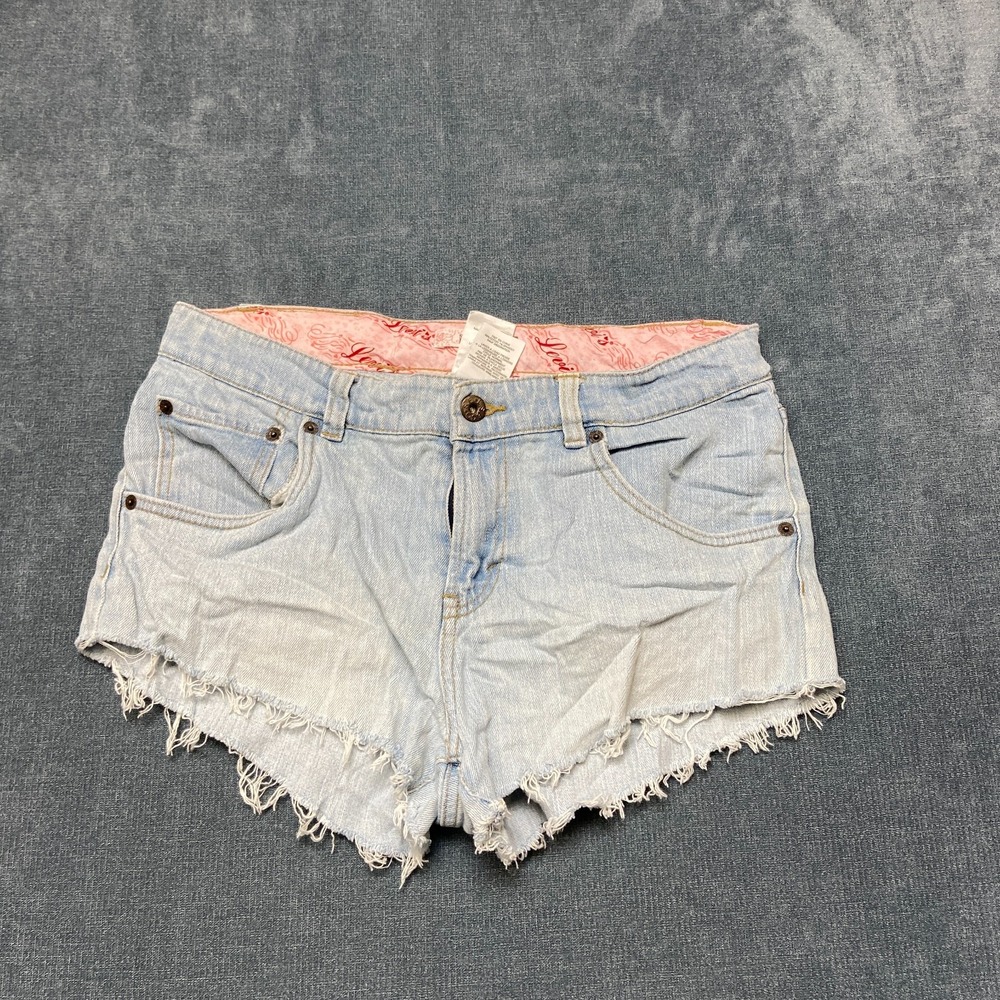 Y2K Levi's 517 Stretch  Cut-Off Shorts Womens 16.5 Blue Denim Cotton Light Wash